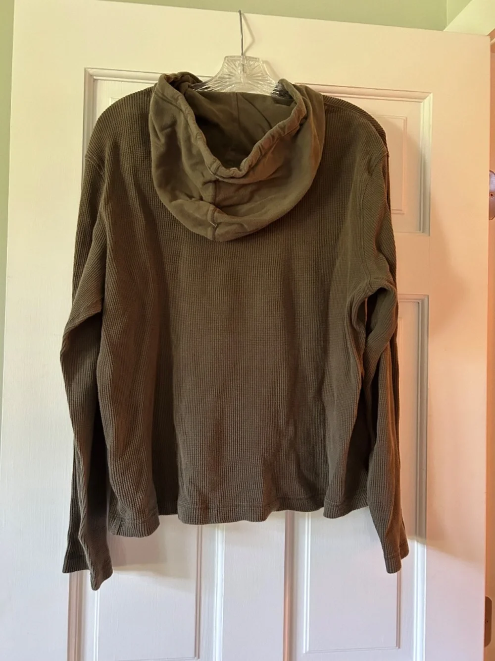 BANANA REPUBLIC MOSS GREEN MAN'S LARGE 100% COTTON HOODIE